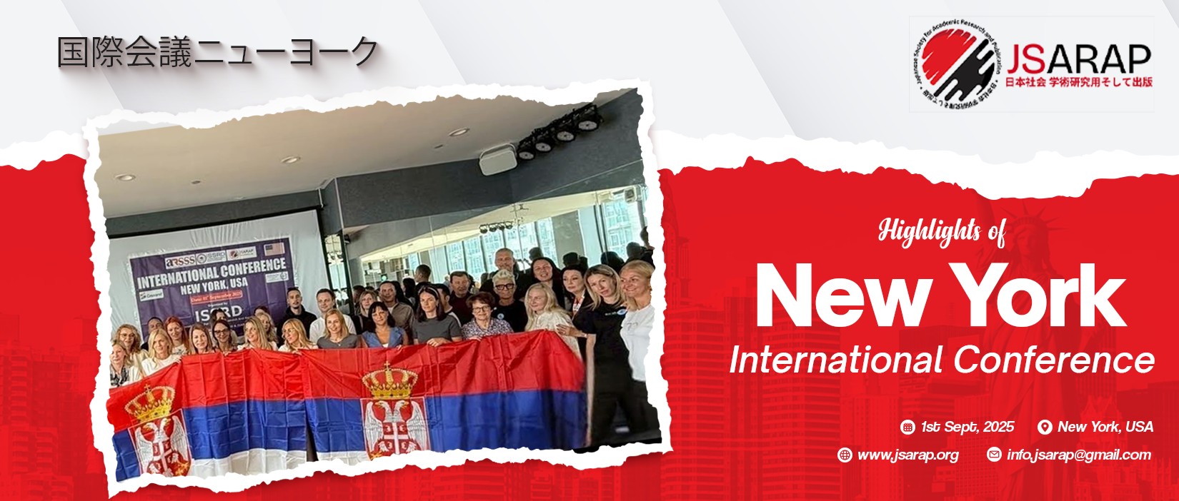JSARAP Internation Conference in New York, USA, September 1, 2025